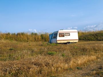 Quiet caravan pitch on the dunes