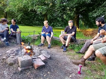 Sitting around the firepit