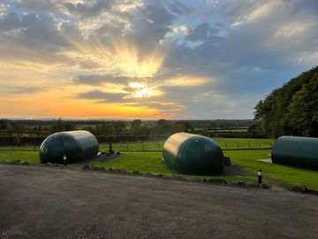Sunset at the site