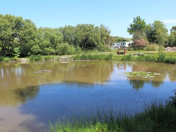 View of the four bedded static from Bailey's Lake