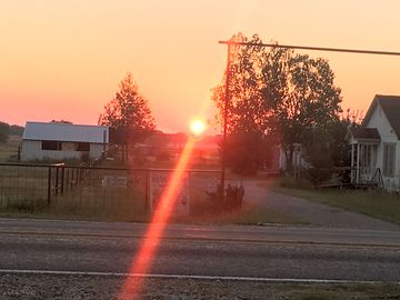 Sunset from the site