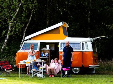 A campervan on site