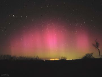 Rare view of the northern lights