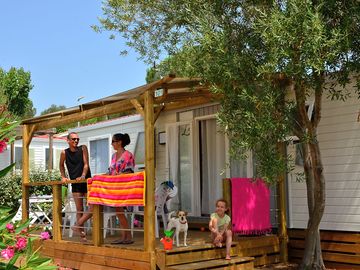 Deck outside the holiday home