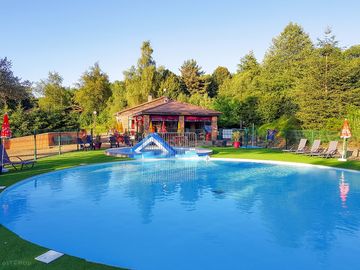 Heated swimming pool