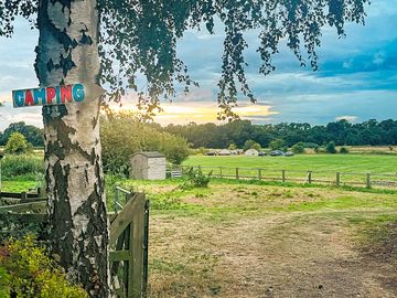 Entrance to the camping field from the paddock