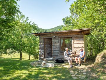 Outside the clay house