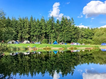 View across the carp lake to the lake pitches (added by manager 18 Aug 2022)