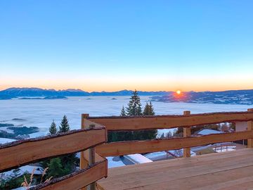 Views over the local area at sunset