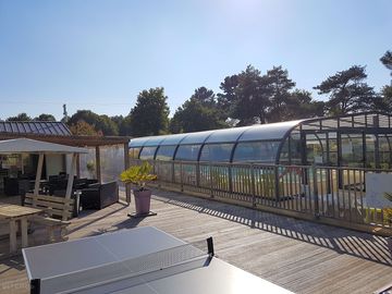 Terrace next to the pool