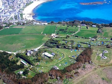 Over view of Campsite, showing nearest beach, & Town. (added by manager 04 Apr 2012)