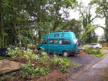 Hardstanding pitch sheltered by trees (added by manager 14 Oct 2022)