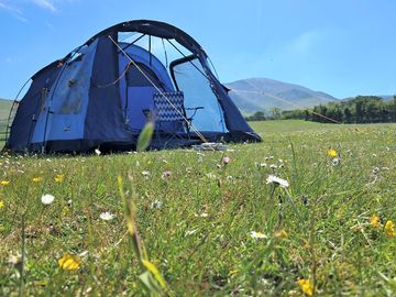 A tent on site