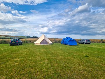 Park next to your tent