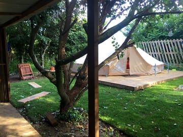 Outside the bell tent (added by manager 11 Mar 2022)