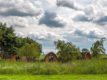Three family pods overlooking the field (added by manager 31 Jul 2014)