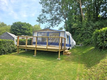 Private decking and area of lawn