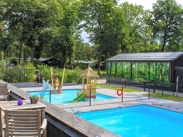 Heated outdoor pool and paddling pool