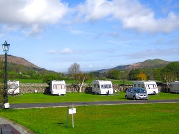 Pitches with views down the valley