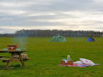 View across the camping field