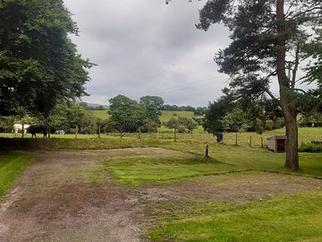 Touring pitches next to the cow fields