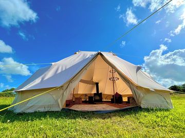 Exterior of an emperor bell tent.