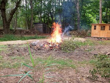 Firepit and compost toilet
