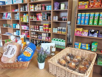 Shop on site for basics and camping bits