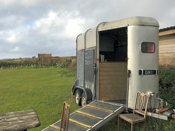 Horse box - this is where you will find the bins, info and things