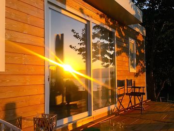 Sunset at the site