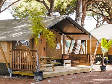 Safari tent exterior