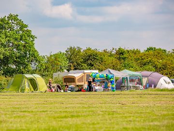 Tents pitched on the campsite