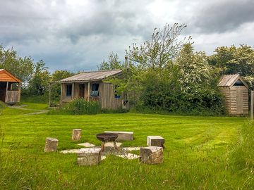 Cloudy skies at Great Orchard Cabin