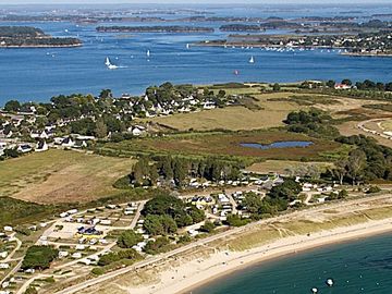 Aerial view of the campsite