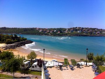 Sandy beach next to the pitches