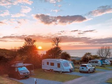 Pitches with sea views