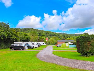 The view from the back of the campsite