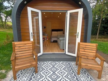 Looking in to the cabin