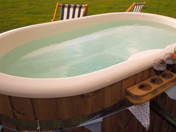 Hot tub provided for each tent