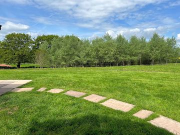 Garden path to lodge