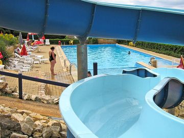 Swimming pool and slide