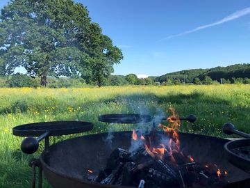 Firepit with removable barbecue grills