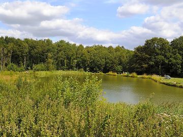 One of the lakes on site