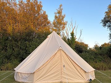 Outside of bell tents, somerset