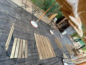 Outdoor seating at the bar
