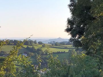Glastonbury tor in the distance