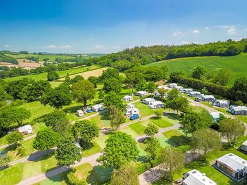 Overhead view of the touring field