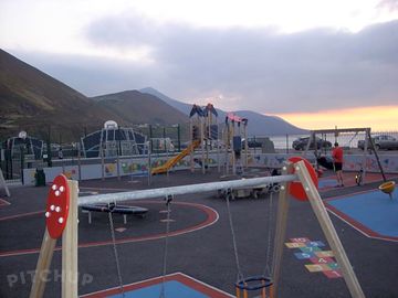 Childrens playground on beach