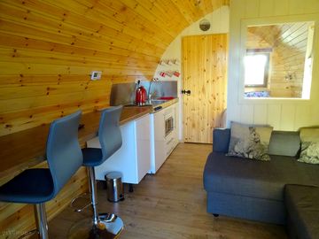 Kitchen and living area