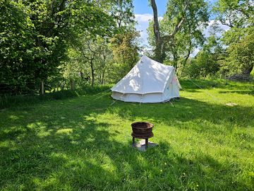 Cuckoo with steel wheel fire pit.